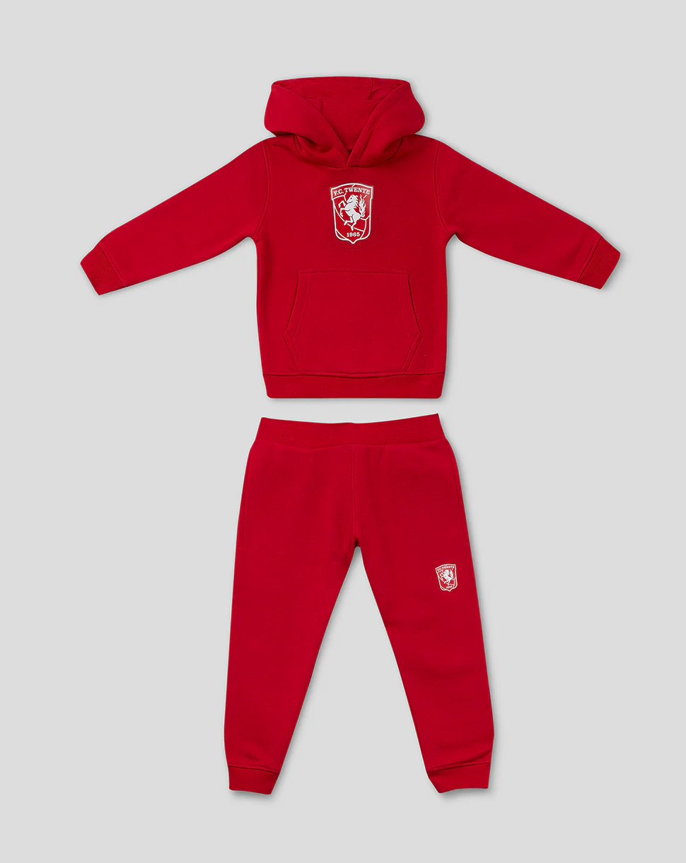 FC TWENTE CORE HOODY & JOGGERS - KINDEREN - ROOD