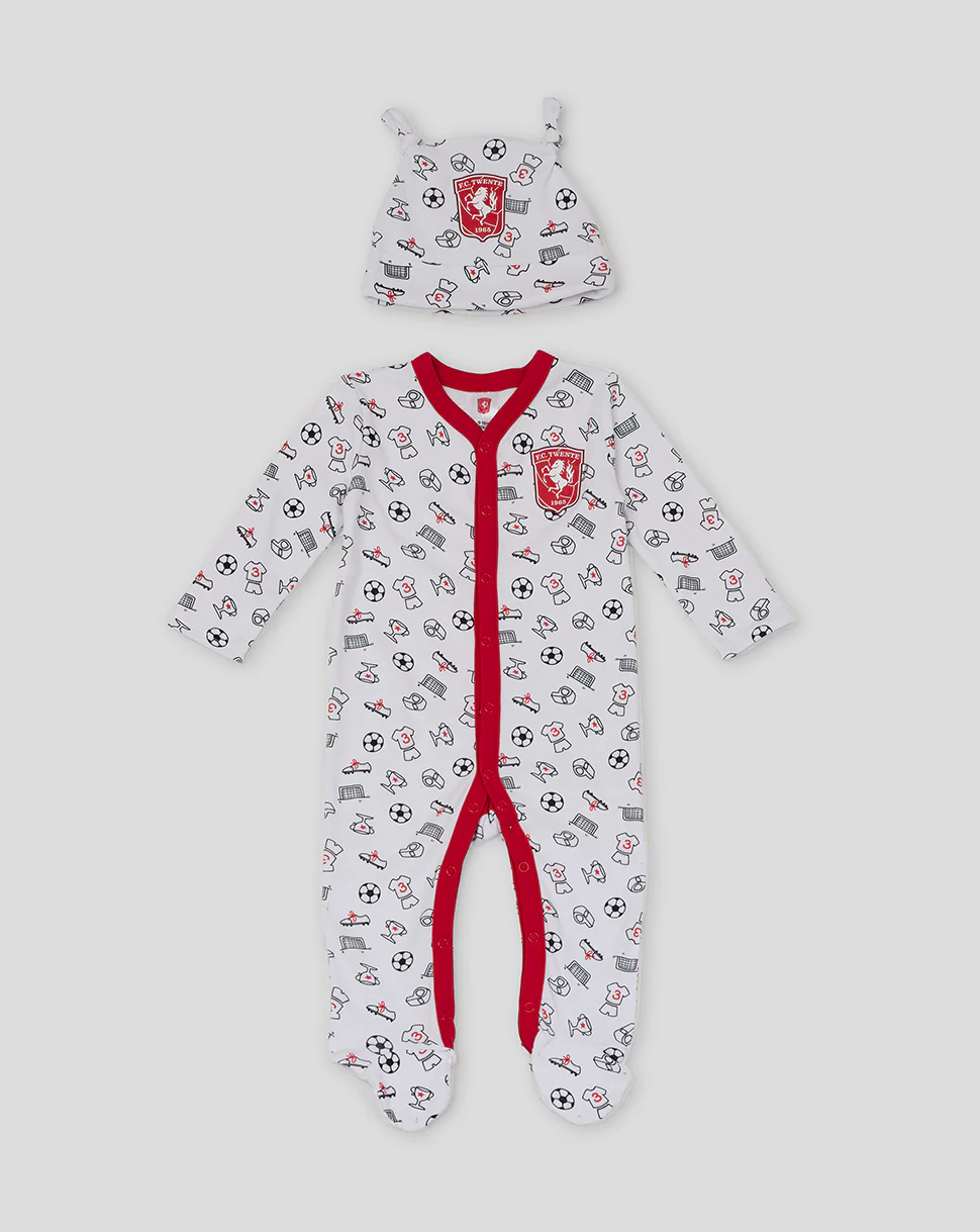 FC TWENTE BABY CADEAUSET (ROMPERTJE & MUTSJE)
