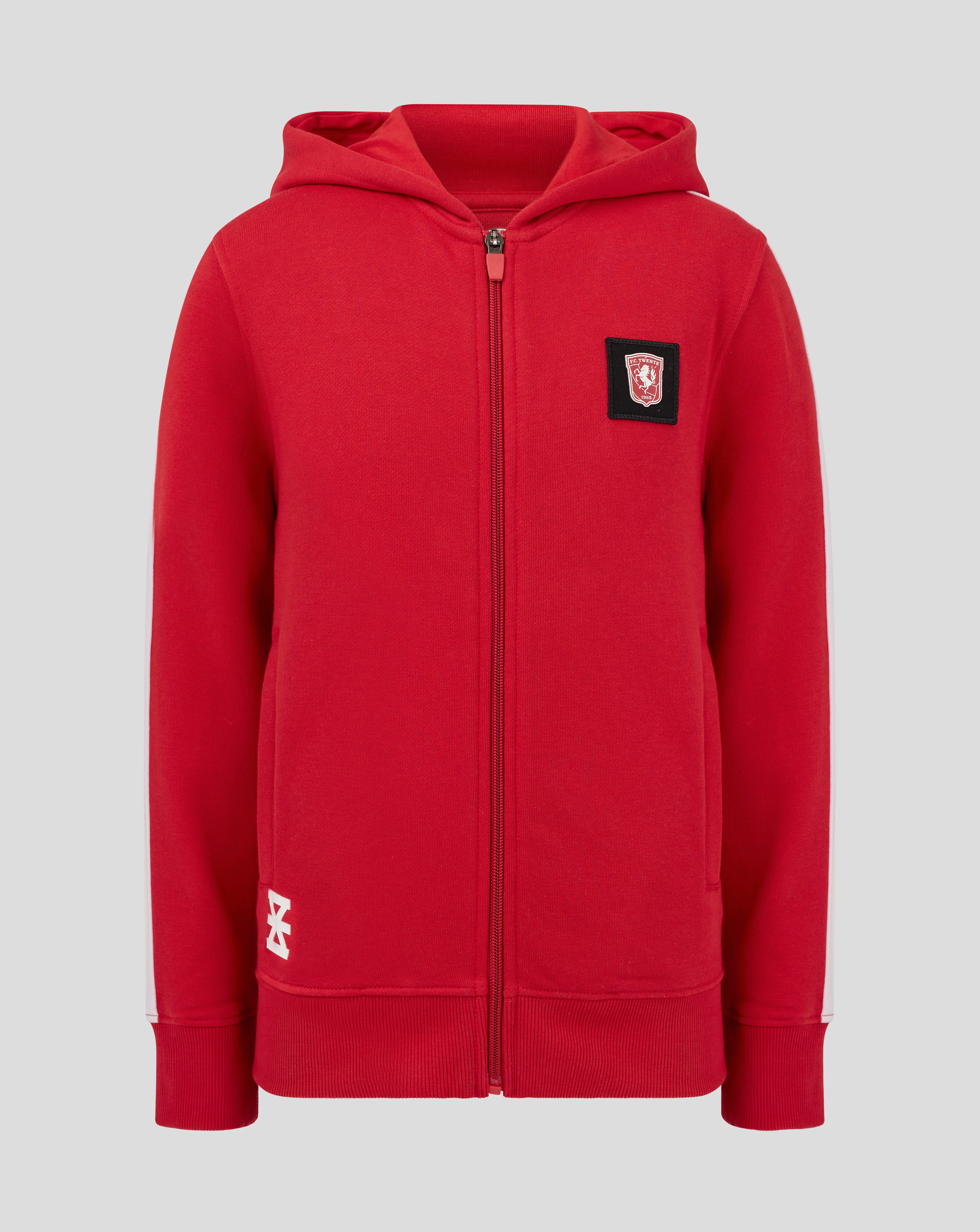 FC TWENTE CLASSIC HOODY RITS - JUNIOR - ROOD